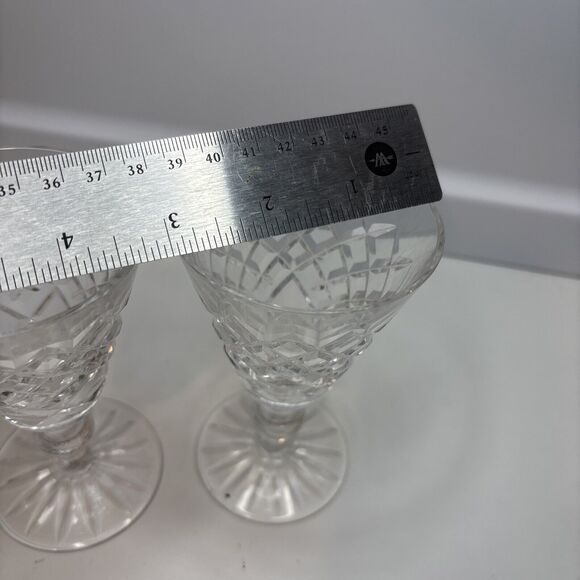 3 WATERFORD ADARE CUT CRYSTAL PORT/ CLARET WINE GLASS STEMWARE 5” H - Picture 14 of 14